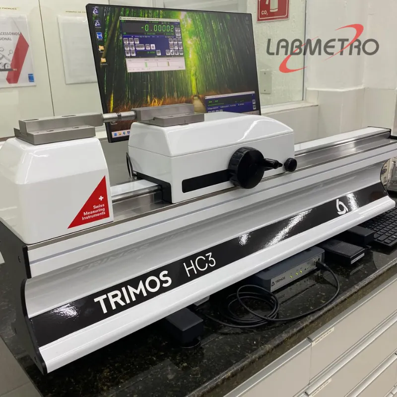 Laboratório de calibração Labmetro — bancada de metrologia dimensional